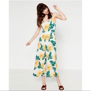 Zara jumpsuit in floral dahlia print